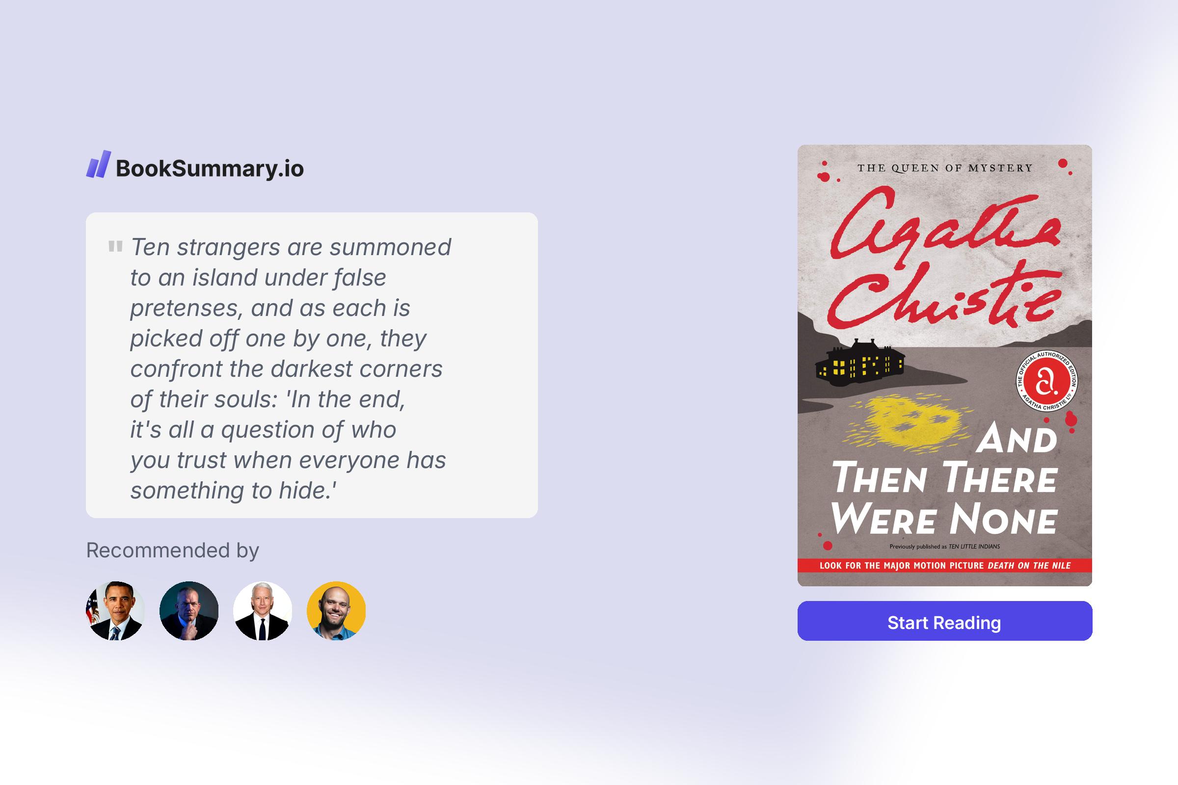 And Then There Were None Book Summary