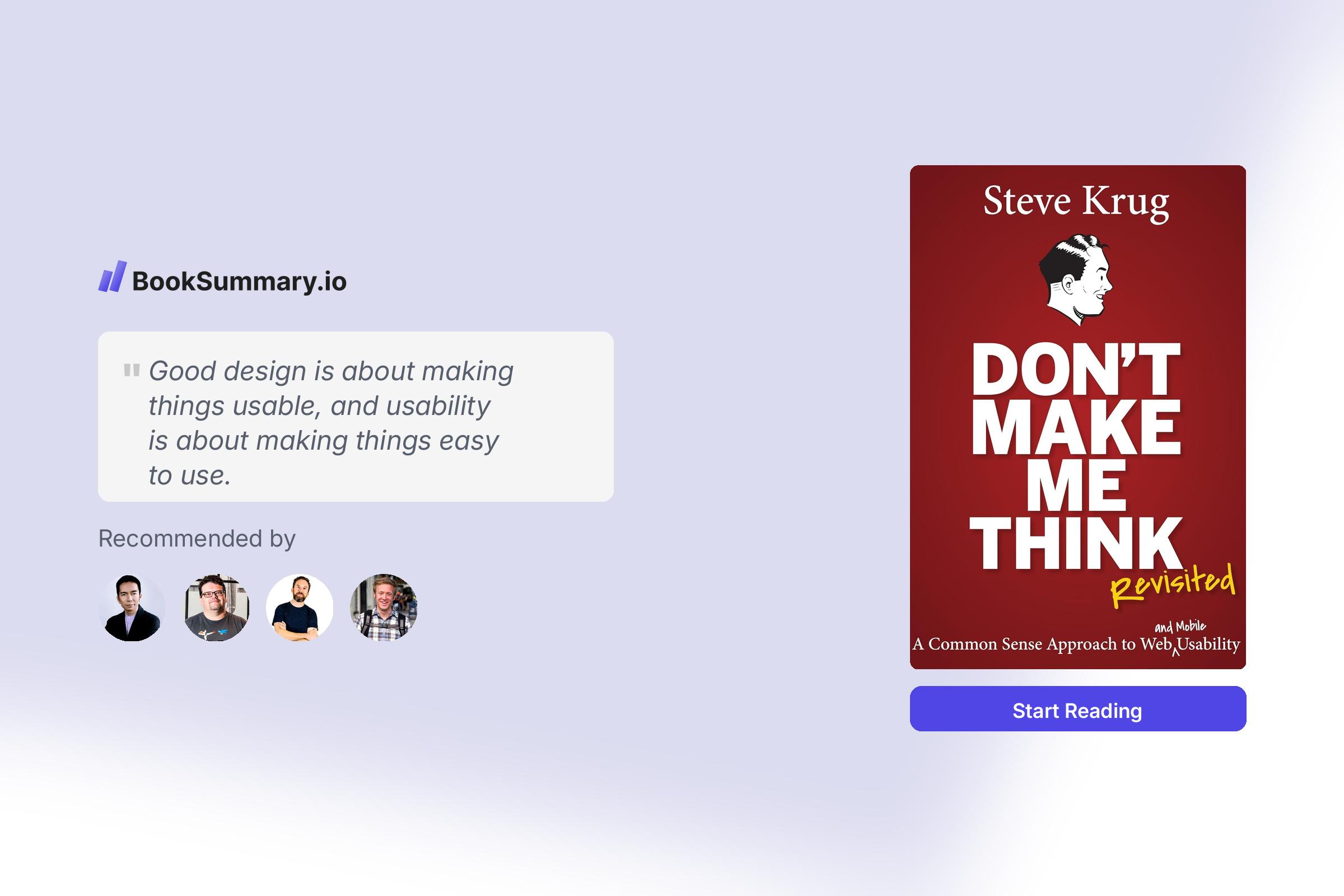 Don't Make Me Think, Revisited Book Summary