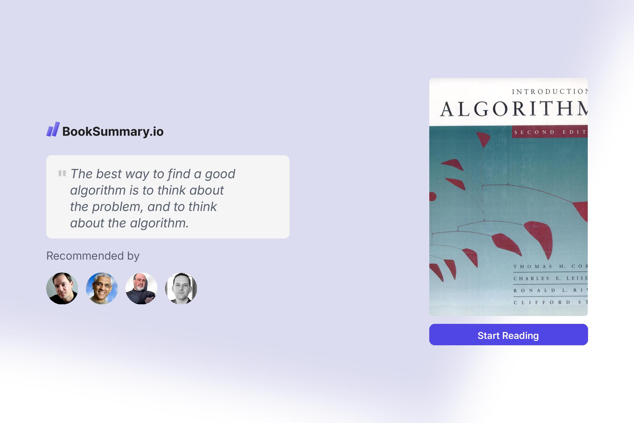 Introduction To Algorithms Book Summary