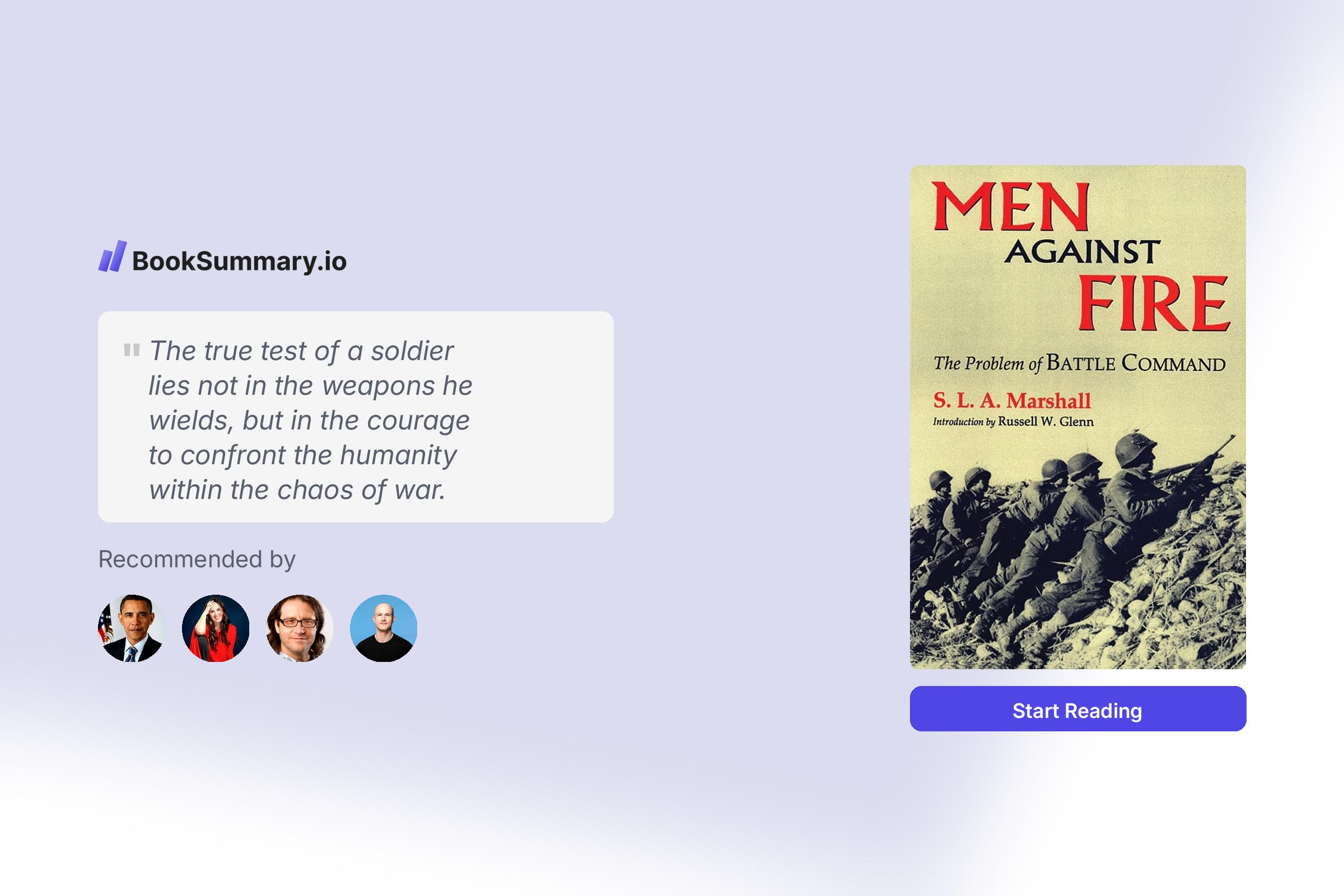 Men Against Fire Book Summary