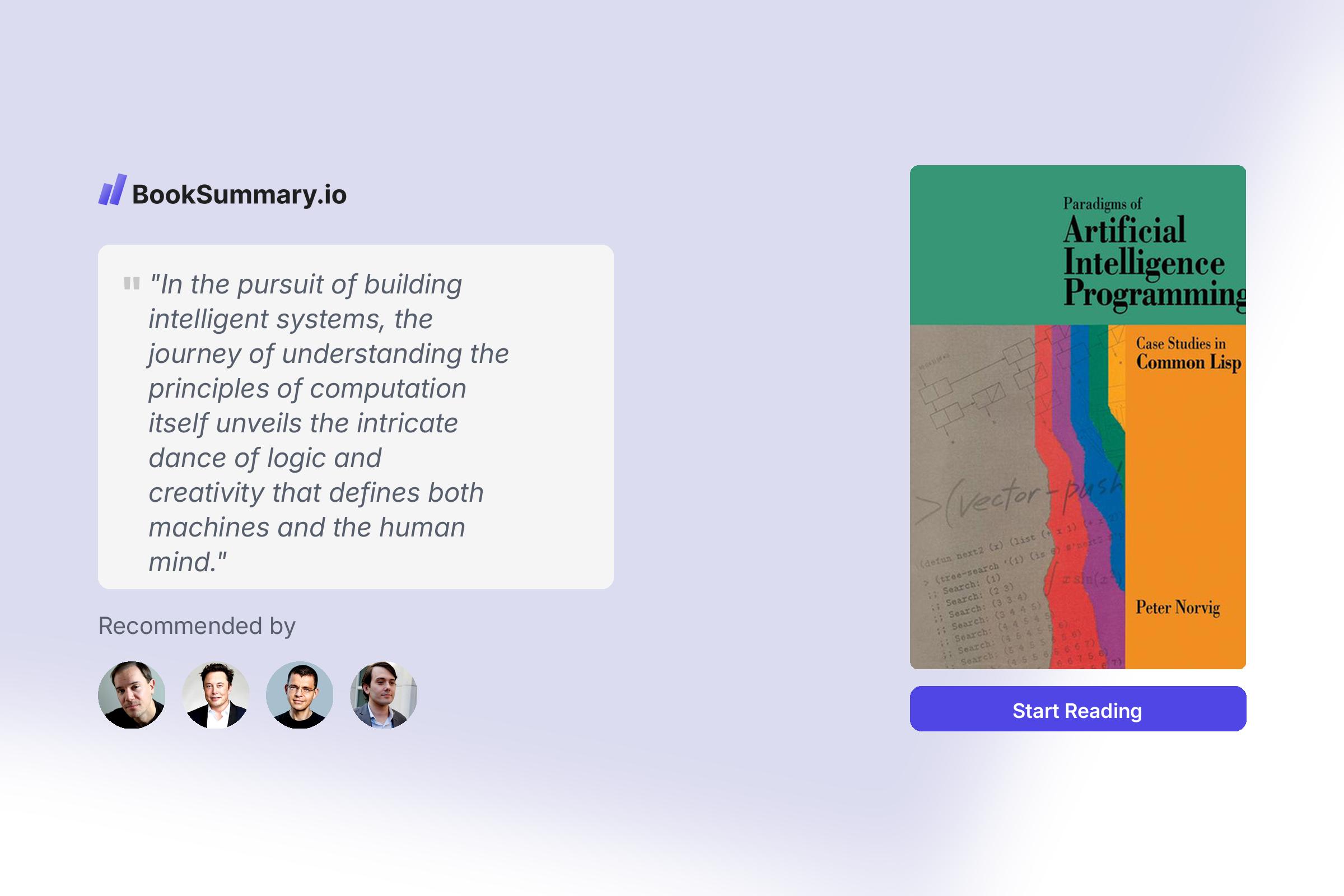 Paradigms of Artificial Intelligence Programming Book Summary
