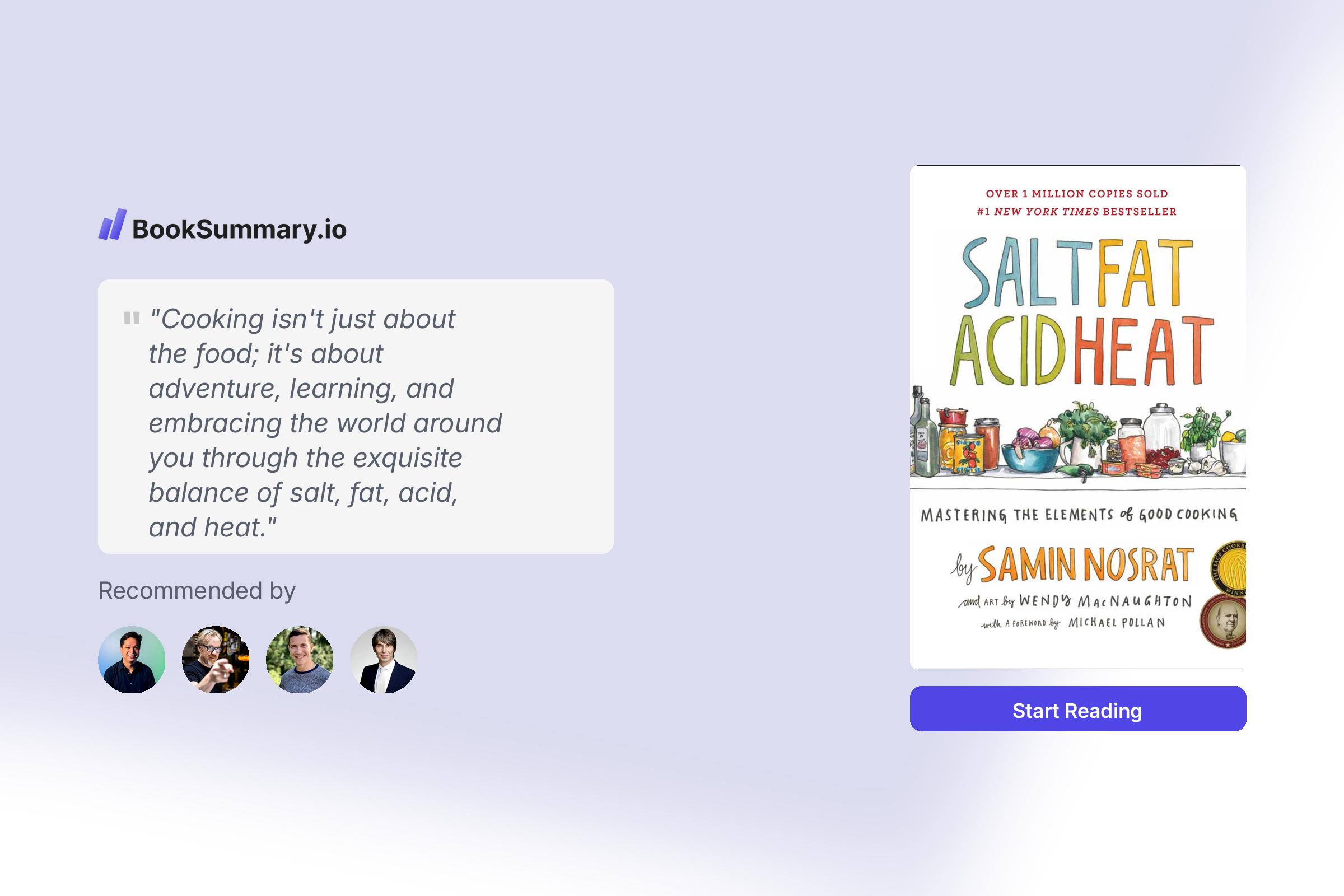 Salt Fat Acid Heat Book Summary Salt, Fat, Acid, Heat Book Summary