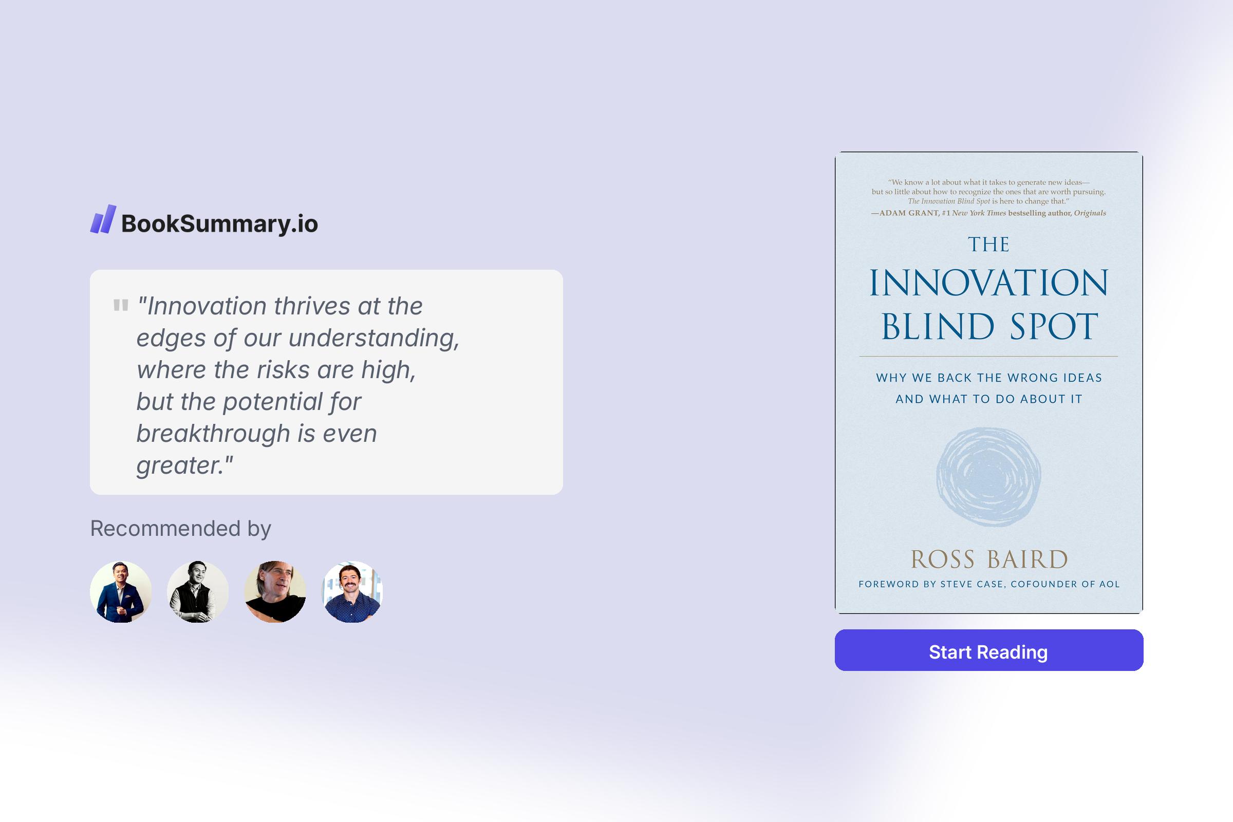The Innovation Blind Spot Book Summary